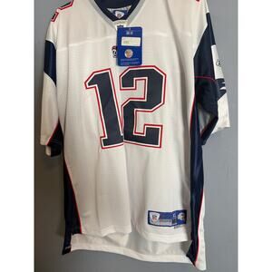 Tom Brady #12 New England Patriots Jersey Reebok NWT Men’s XL White